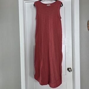 Z Supply Coral Red Sleeveless Maxi Dress